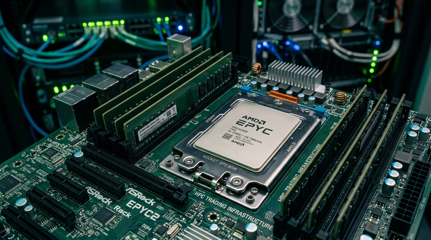 AMD EPYC server processors powering QuantVPS trading servers